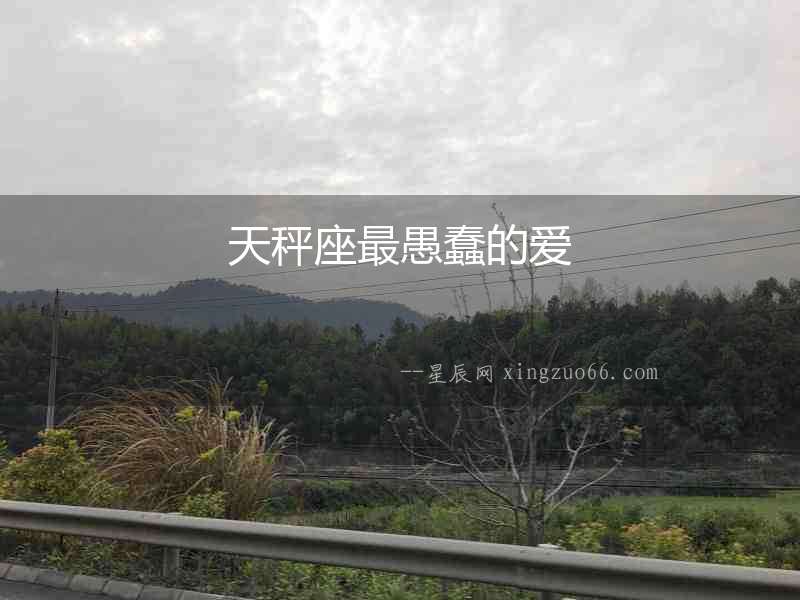 天秤座最愚蠢的愛
