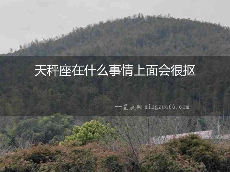 天秤座在什么事情上面會很摳