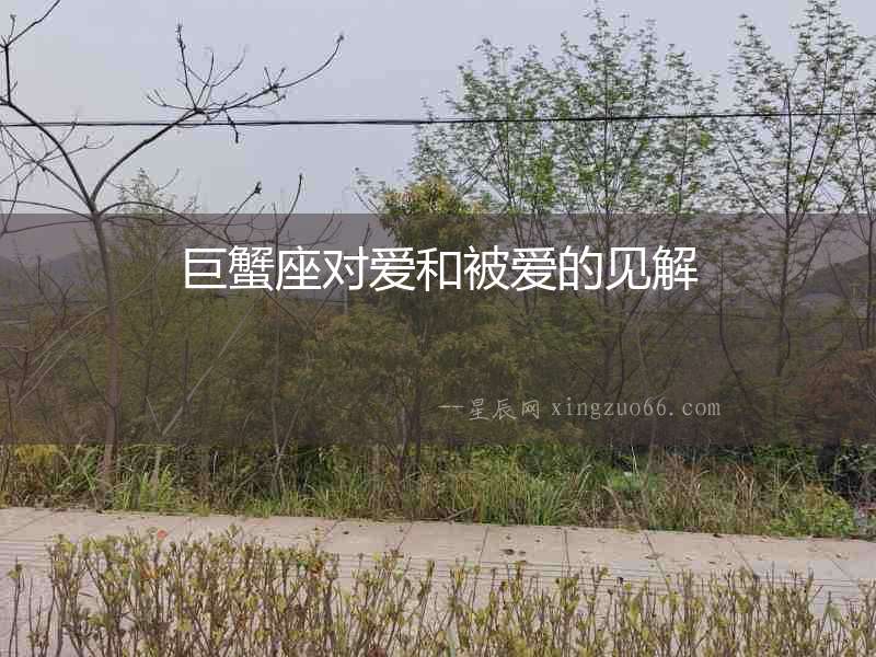 巨蟹座對(duì)愛和被愛的見解