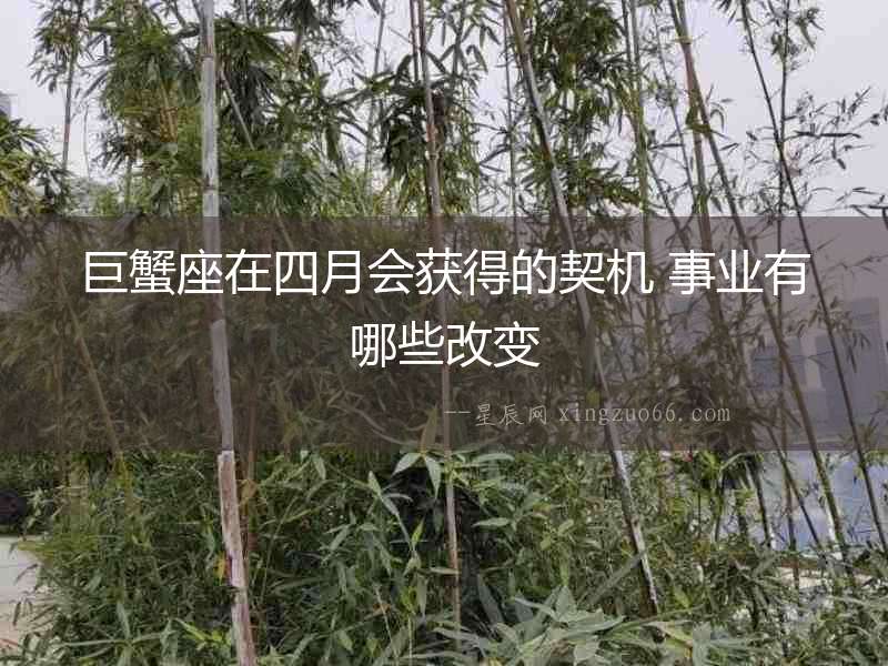巨蟹座在四月會(huì)獲得的契機(jī) 事業(yè)有哪些改變