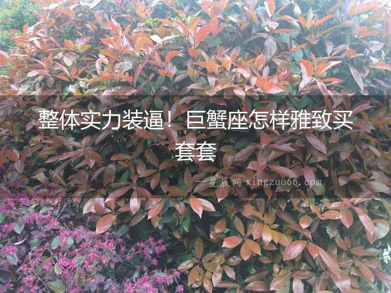 整體實(shí)力裝逼！巨蟹座怎樣雅致買套套