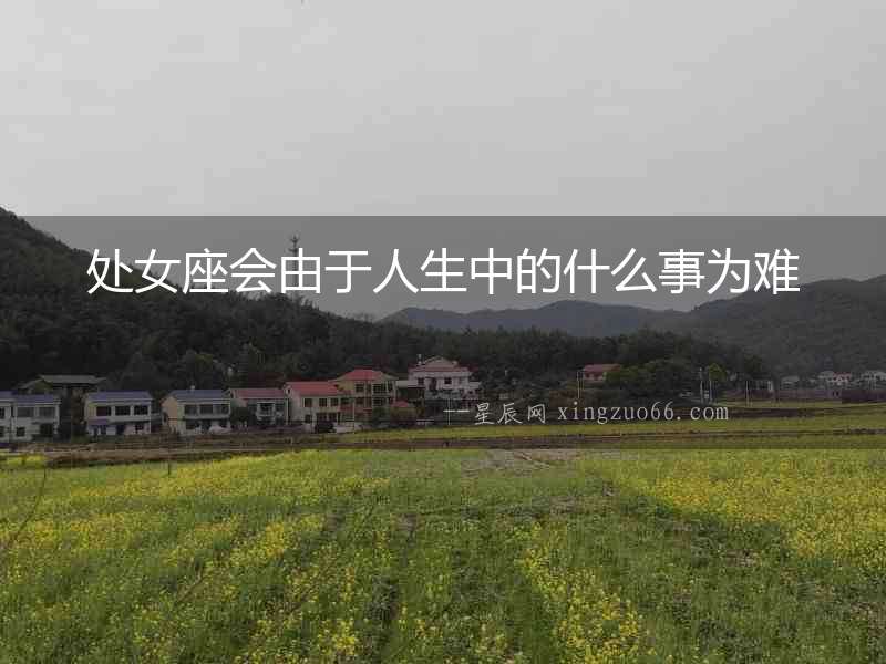 處女座會由于人生中的什么事為難