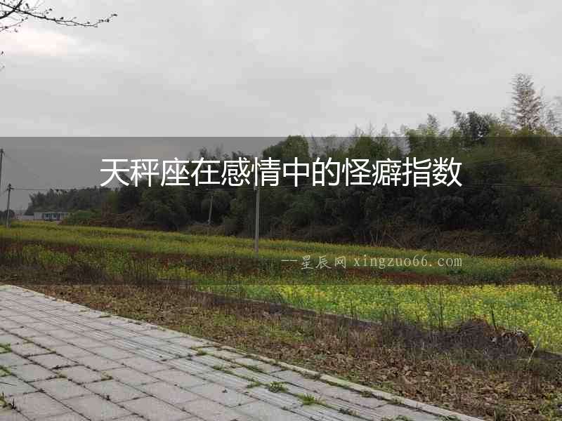 天秤座在感情中的怪癖指數