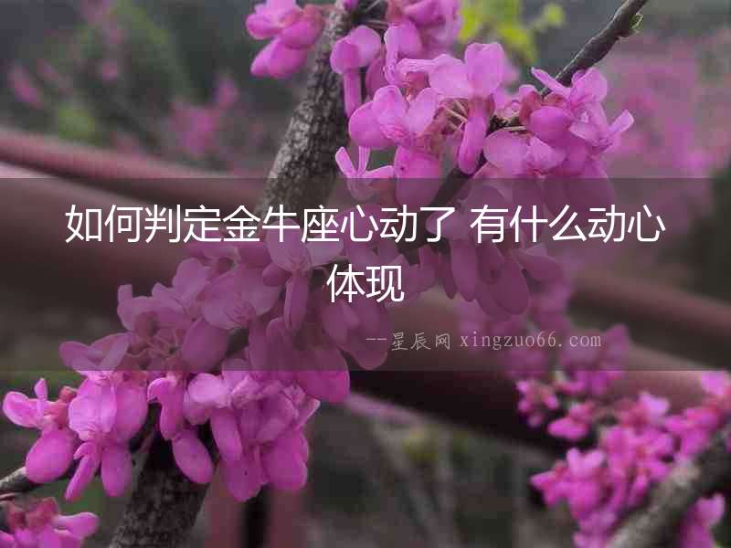 如何判定金牛座心動了 有什么動心體現