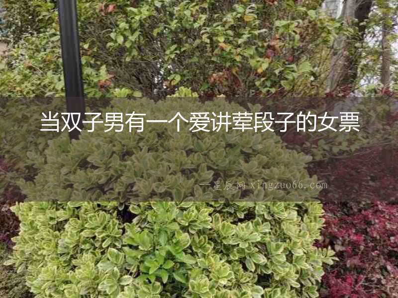 當(dāng)雙子男有一個(gè)愛(ài)講葷段子的女票