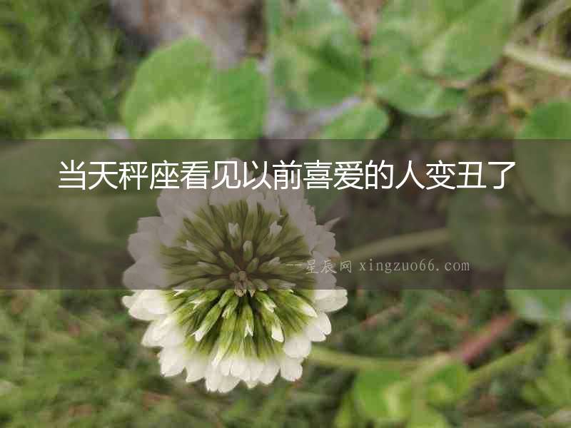 當天秤座看見以前喜愛的人變丑了