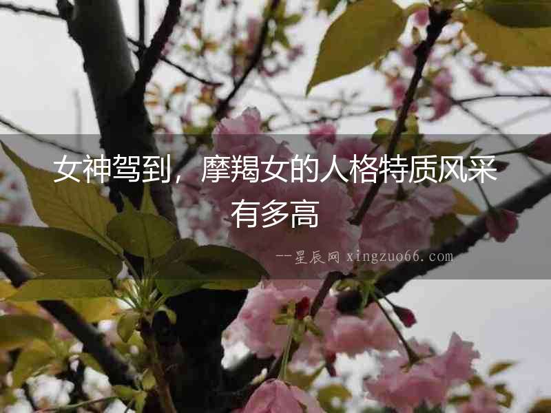 女神駕到，摩羯女的人格特質(zhì)風(fēng)采有多高