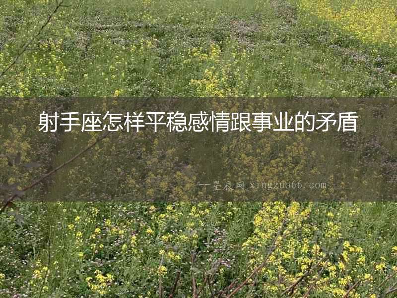 射手座怎樣平穩(wěn)感情跟事業(yè)的矛盾