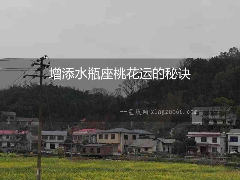 增添水瓶座桃花運的秘訣