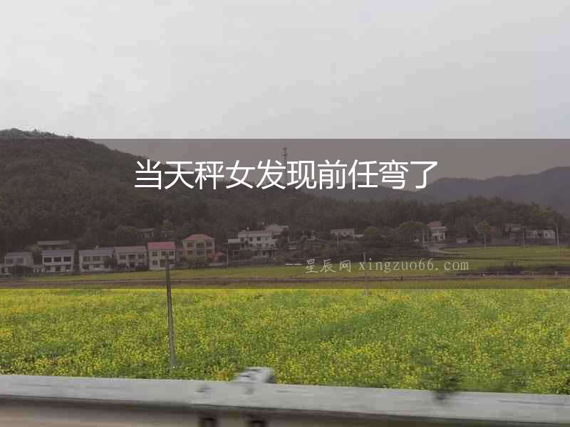 當天秤女發現前任彎了