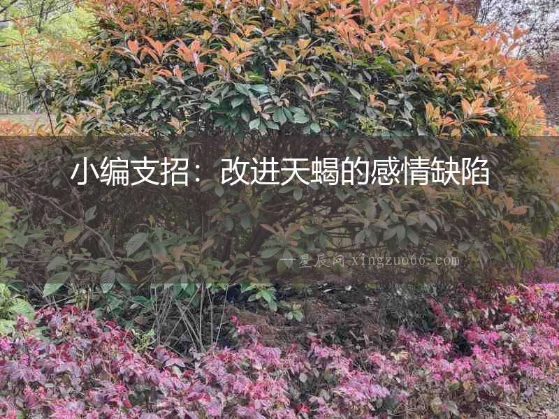 小編支招：改進(jìn)天蝎的感情缺陷