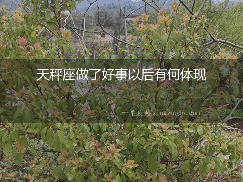 天秤座做了好事以后有何體現(xiàn)