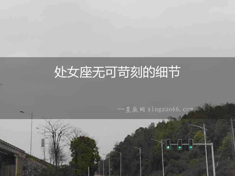 處女座無可苛刻的細(xì)節(jié)