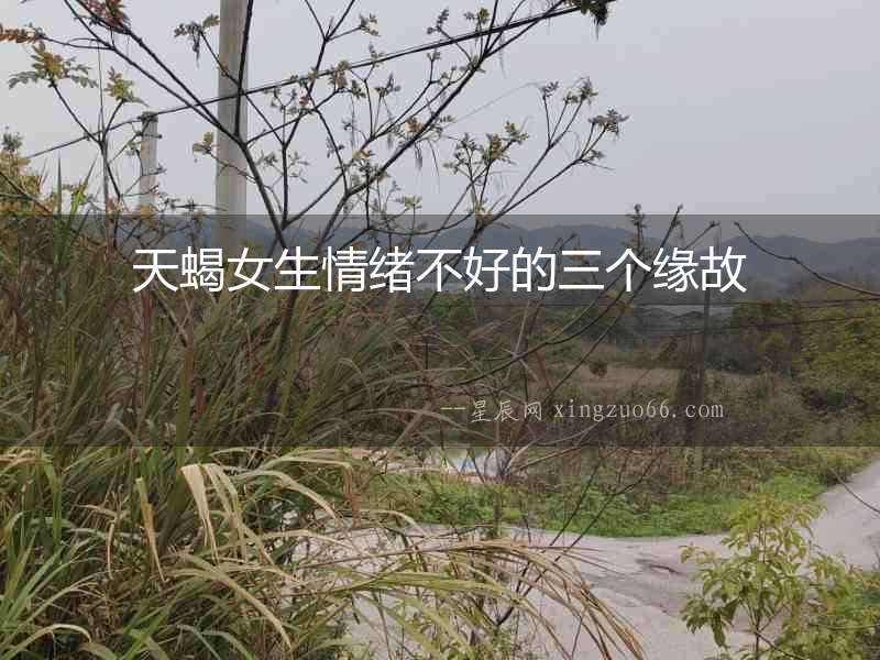 天蝎女生情緒不好的三個緣故