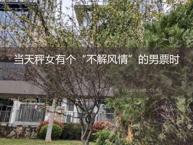 當天秤女有個“不解風情”的男票時