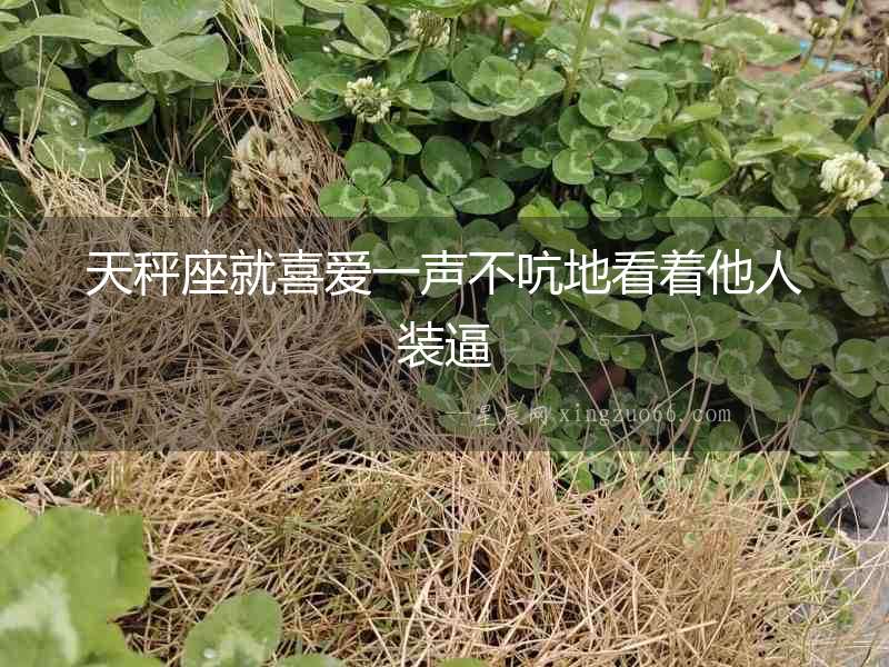 天秤座就喜愛一聲不吭地看著他人裝逼