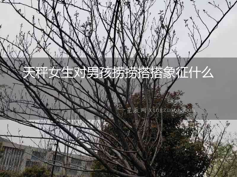 天秤女生對(duì)男孩撈撈搭搭象征什么