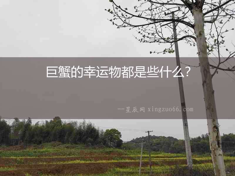 巨蟹的幸運物都是些什么？