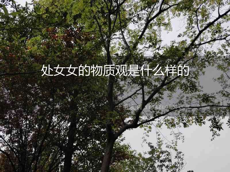 處女女的物質(zhì)觀是什么樣的
