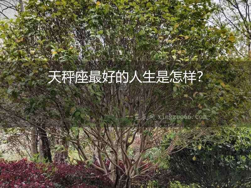 天秤座最好的人生是怎樣？
