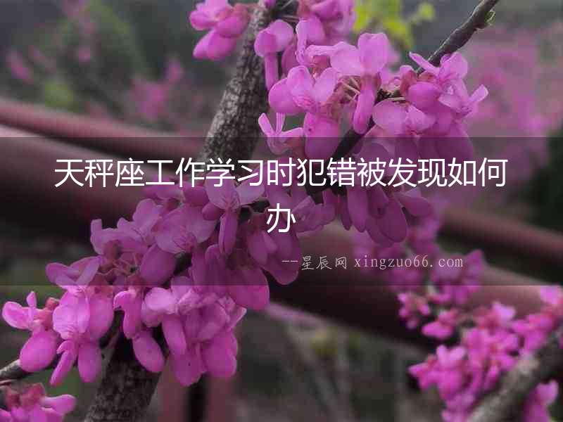天秤座工作學習時犯錯被發現如何辦