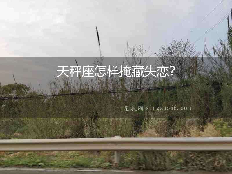 天秤座怎樣掩藏失戀？
