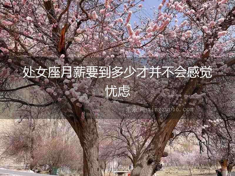處女座月薪要到多少才并不會(huì)感覺(jué)憂慮