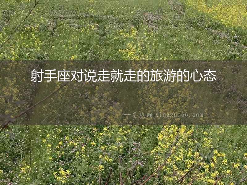 射手座對說走就走的旅游的心態(tài)