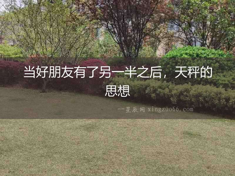 當好朋友有了另一半之后，天秤的思想
