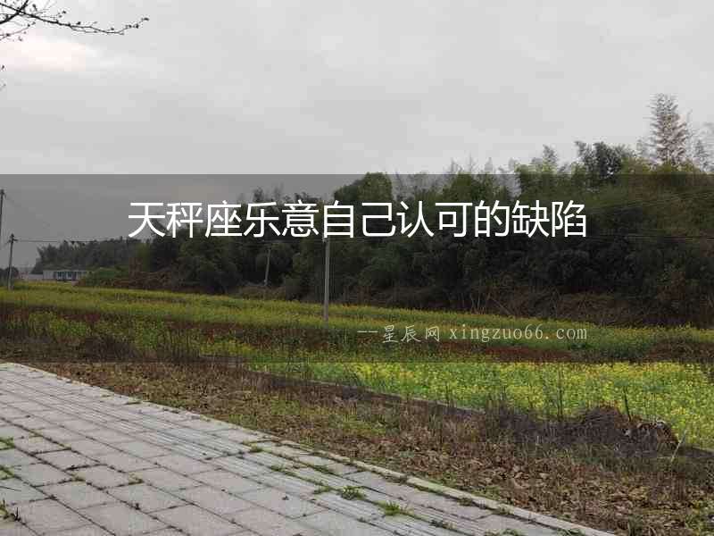 天秤座樂(lè)意自己認(rèn)可的缺陷