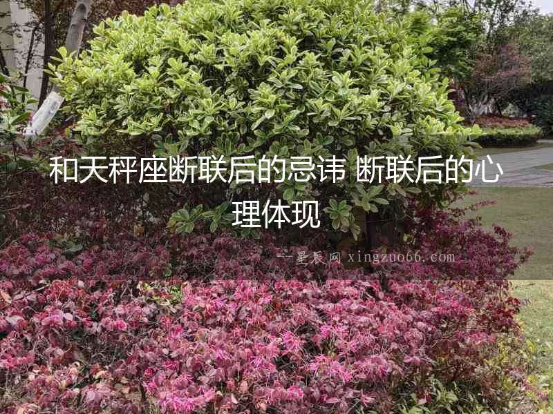 和天秤座斷聯后的忌諱 斷聯后的心理體現