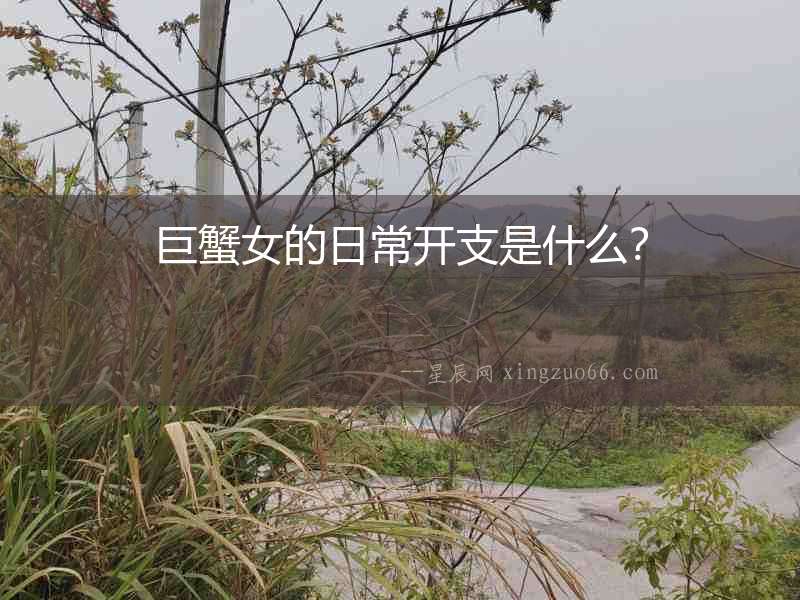 巨蟹女的日常開支是什么？