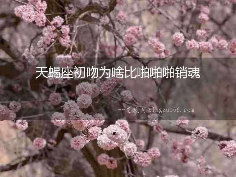 天蝎座初吻為啥比啪啪啪銷魂