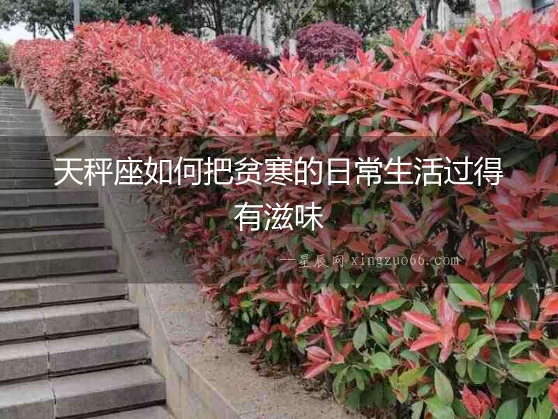 天秤座如何把貧寒的日常生活過得有滋味