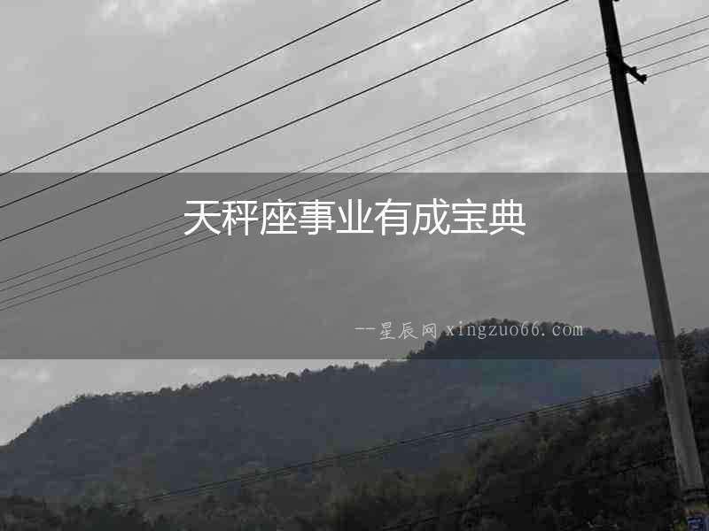 天秤座事業有成寶典