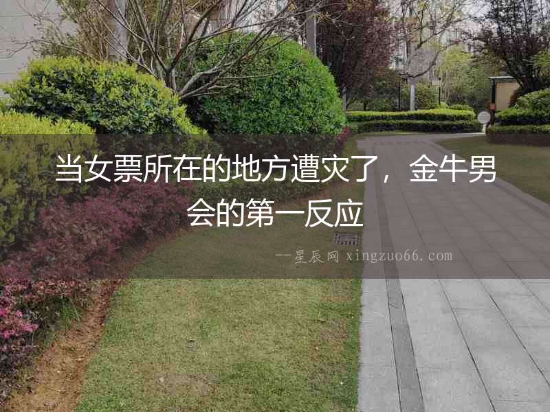 當女票所在的地方遭災了，金牛男會的第一反應