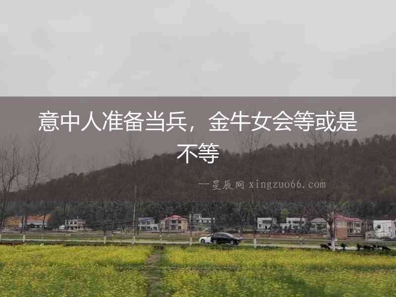意中人準(zhǔn)備當(dāng)兵，金牛女會等或是不等