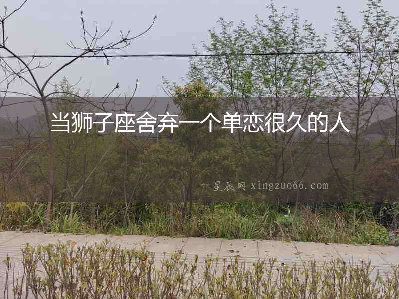 當(dāng)獅子座舍棄一個(gè)單戀很久的人