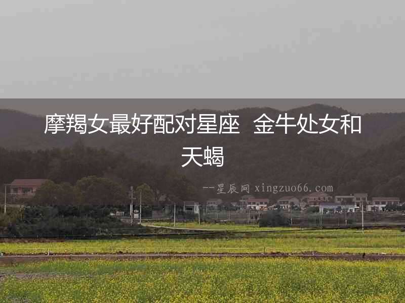摩羯女最好配對(duì)星座  金牛處女和天蝎