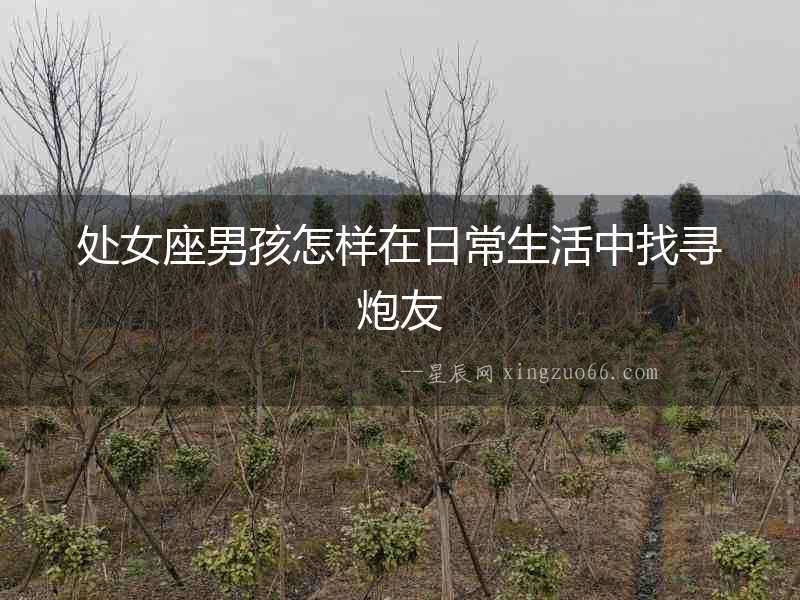 處女座男孩怎樣在日常生活中找尋炮友
