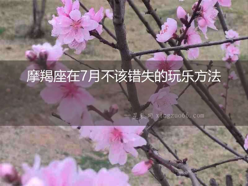 摩羯座在7月不該錯失的玩樂方法