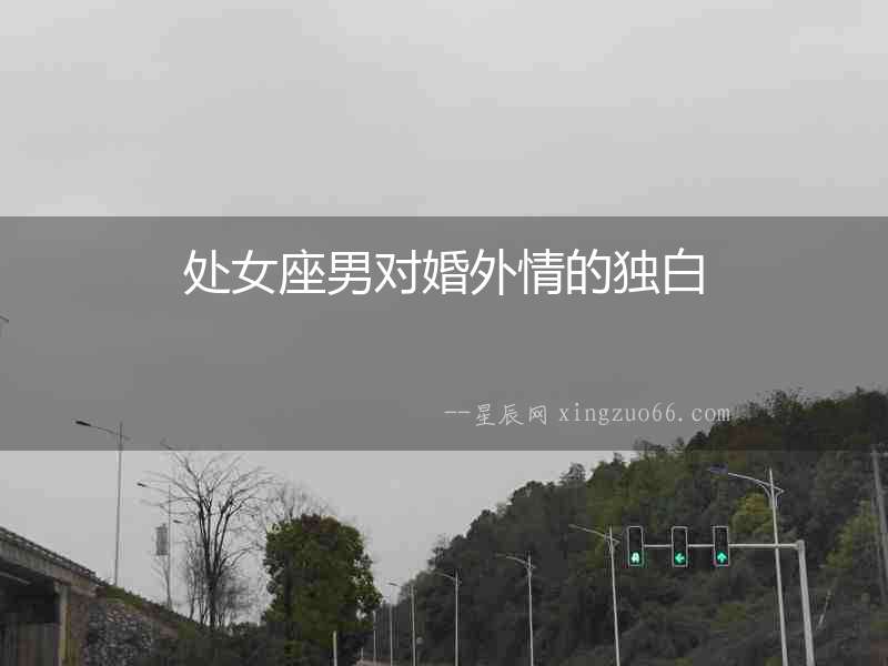 處女座男對婚外情的獨白