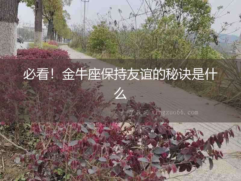 必看！金牛座保持友誼的秘訣是什么