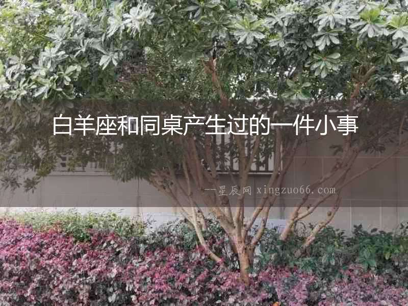 白羊座和同桌產(chǎn)生過的一件小事