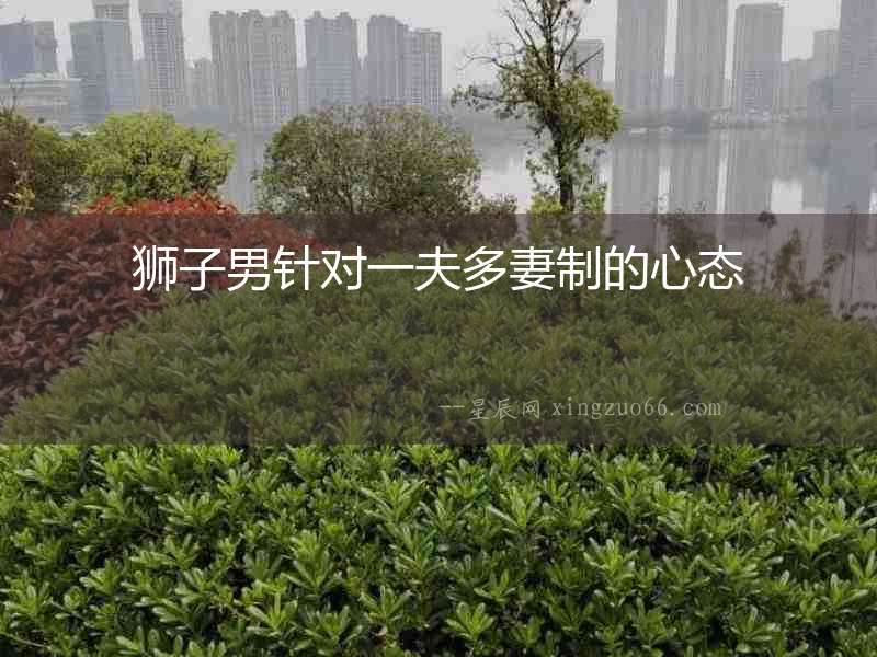 獅子男針對一夫多妻制的心態
