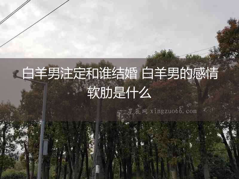 白羊男注定和誰結(jié)婚 白羊男的感情軟肋是什么