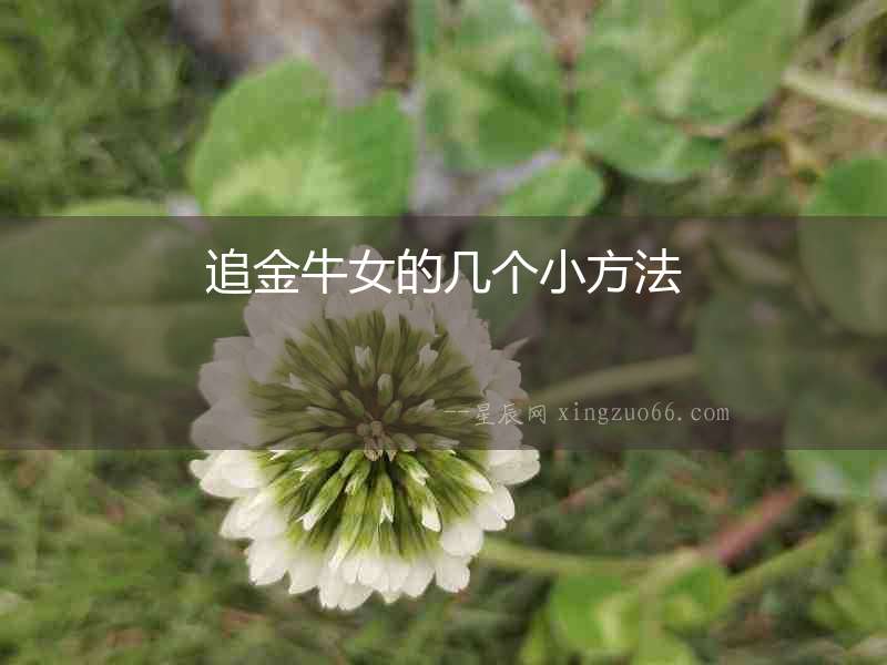 追金牛女的幾個(gè)小方法