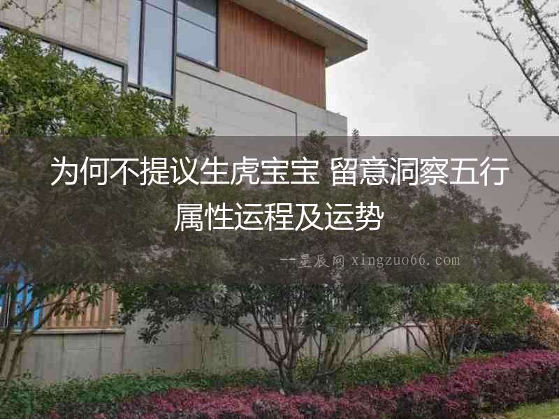 為何不提議生虎寶寶 留意洞察五行屬性運程及運勢