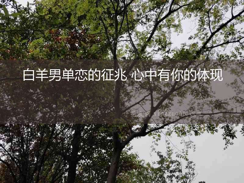 白羊男單戀的征兆 心中有你的體現