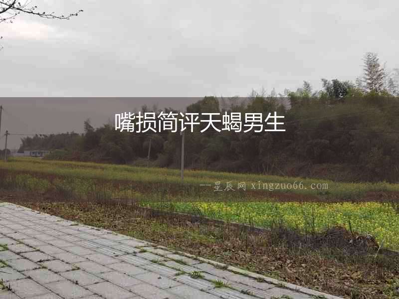 嘴損簡評天蝎男生